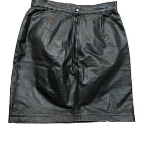 Wilson's Leather Women's Leather Skirt Size 10 Above The Knee Pencil Straight